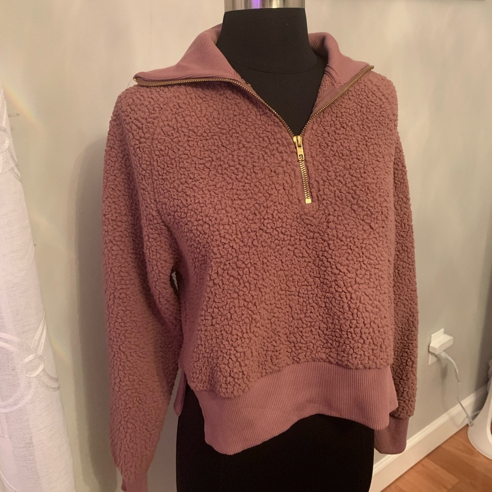 PINK Sherpa Quarter Zip